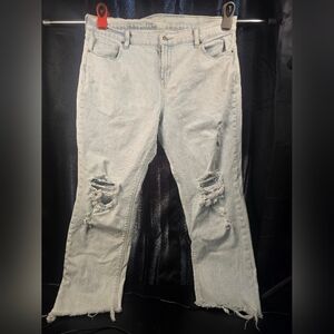 Old Navy Light Blue Distressed Flare Jeans